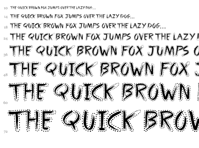 Round About font waterfall